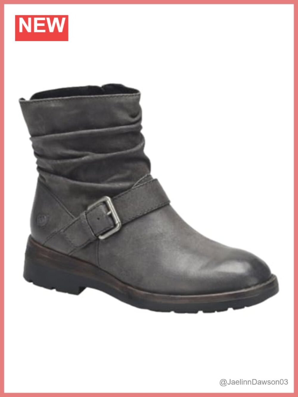 BORN Women's Midway Ankle Boots Leather Opanka Construction Mid Heel 1.5"